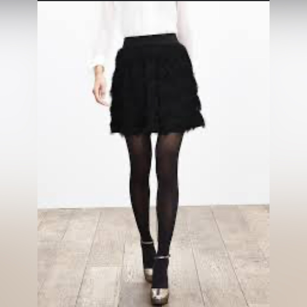 Banana Republic Fringe Knit Mini Skirt